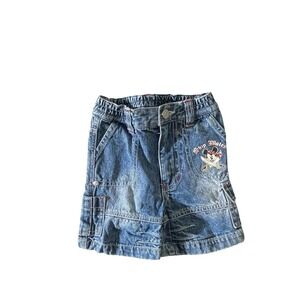 Disney Mickey Mouse Ship Mates Pirate Denim Cargo Shorts Blue Size 86 Vintage